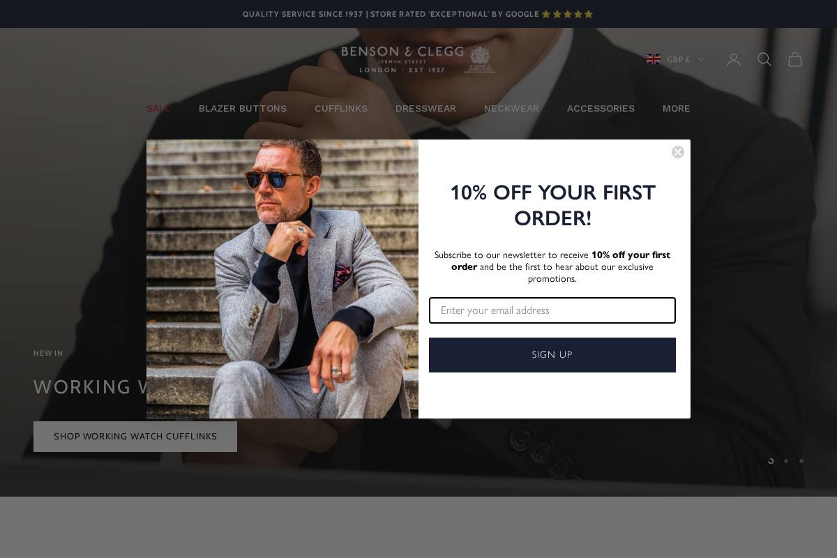 bensonandclegg.com homepage screenshot