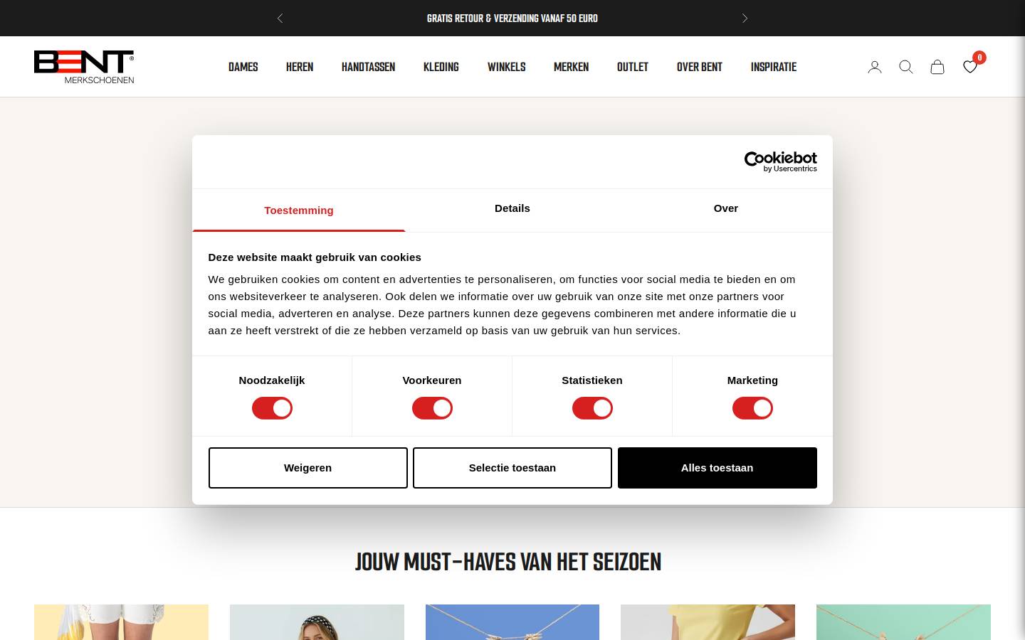 BENT homepage screenshot