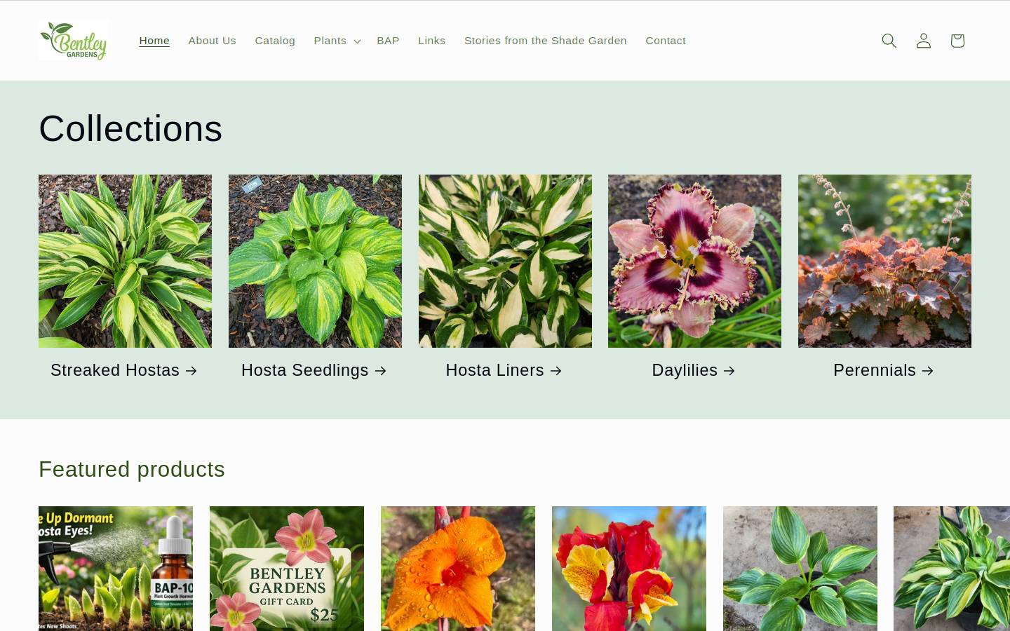 bentleygardens.com homepage screenshot