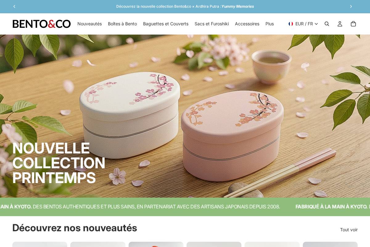 Bento&co homepage screenshot