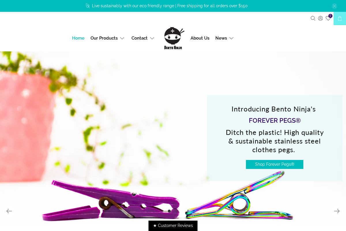 Bento Ninja homepage screenshot