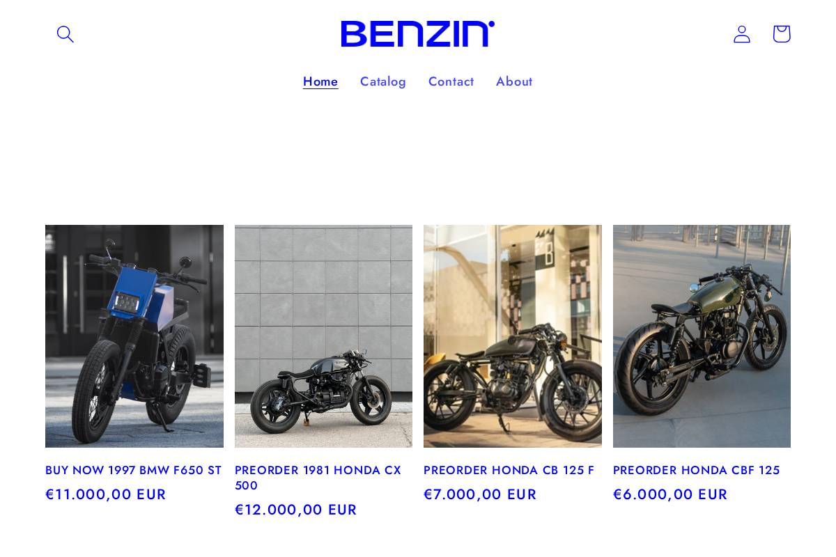 benzincaferacers.com homepage screenshot