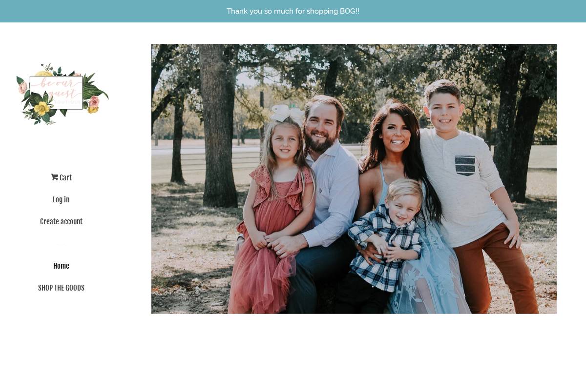 beourguestboutique.com homepage screenshot