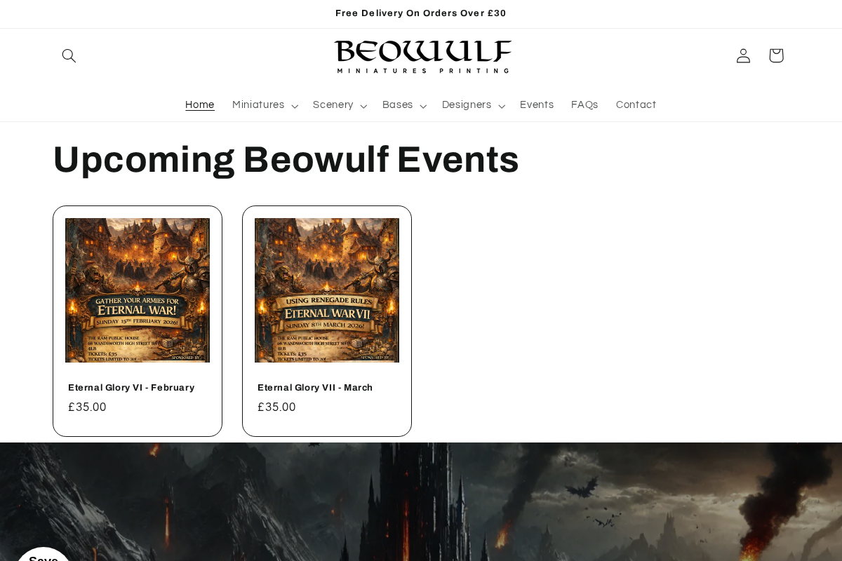 beowulfminis homepage screenshot