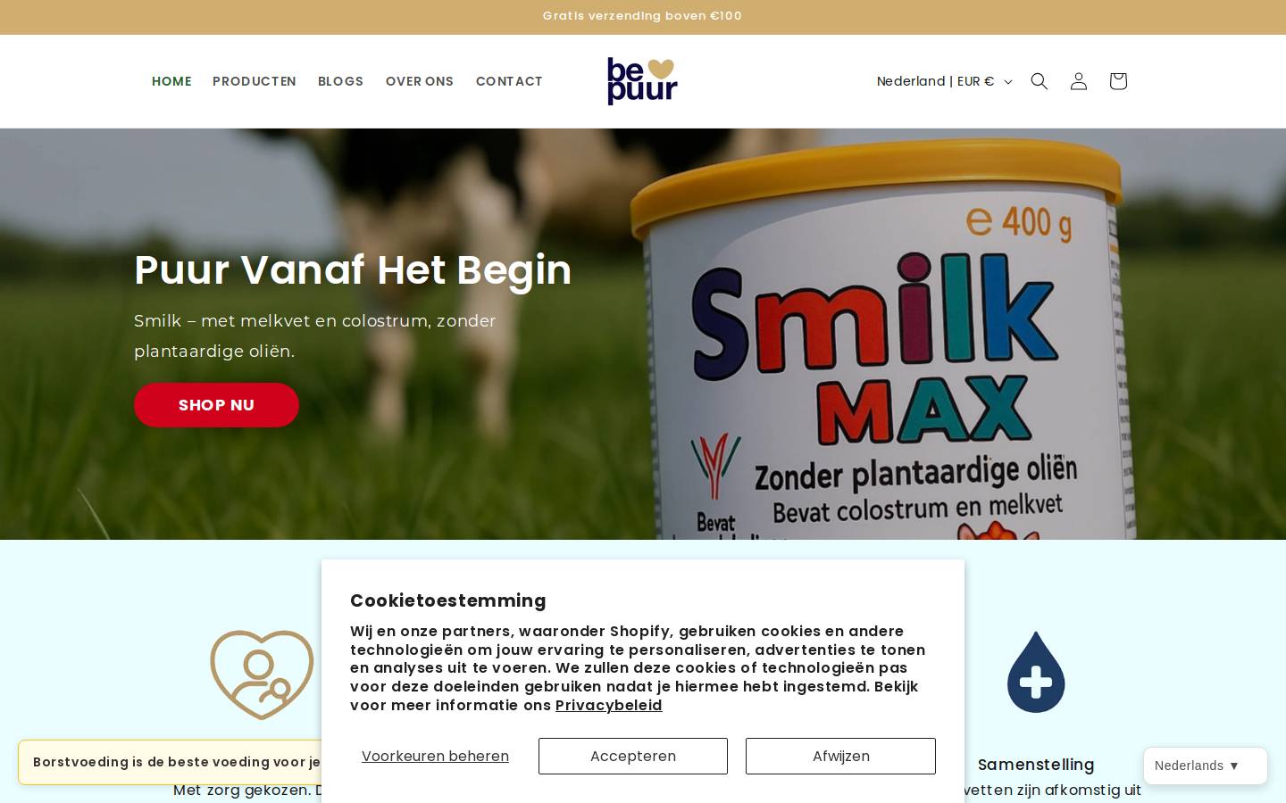 bepuur.com homepage screenshot