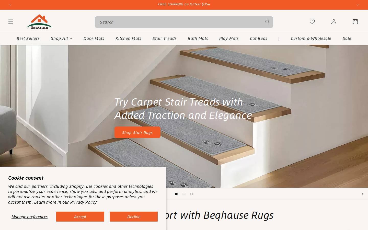 beqhause.com homepage screenshot