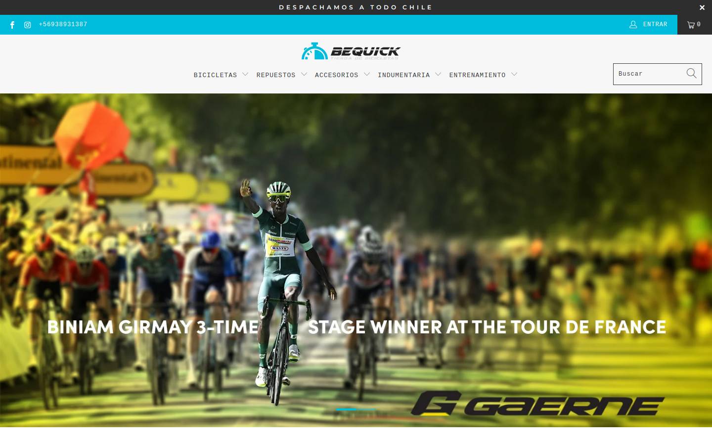 bequick.cl homepage screenshot