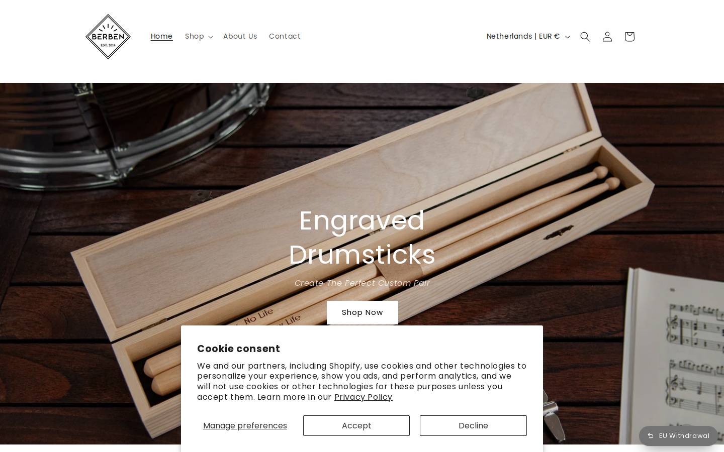 Berbendesign homepage screenshot