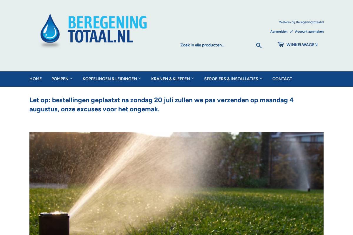beregeningtotaal.nl homepage screenshot