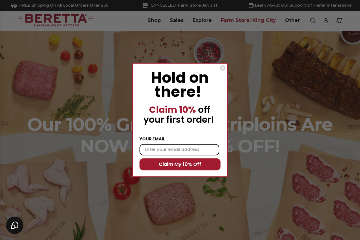 berettafarms.com homepage screenshot
