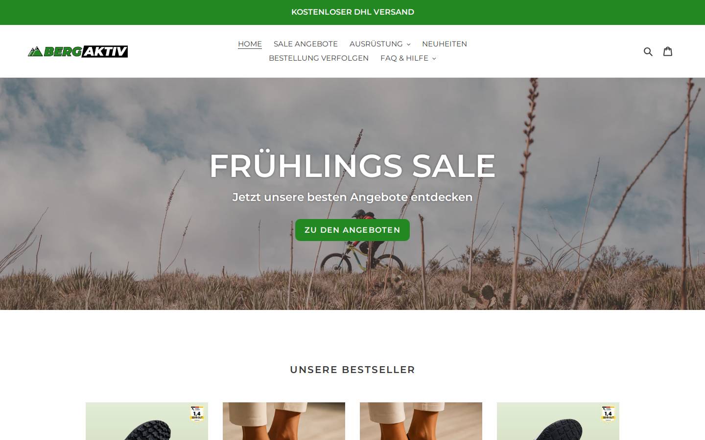 Bergaktiv homepage screenshot