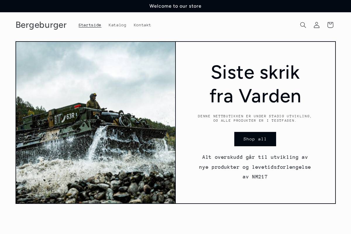 bergeburger.com homepage screenshot