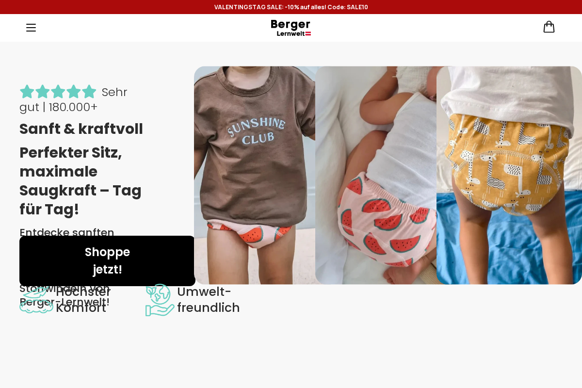 Berger Lernwelt homepage screenshot