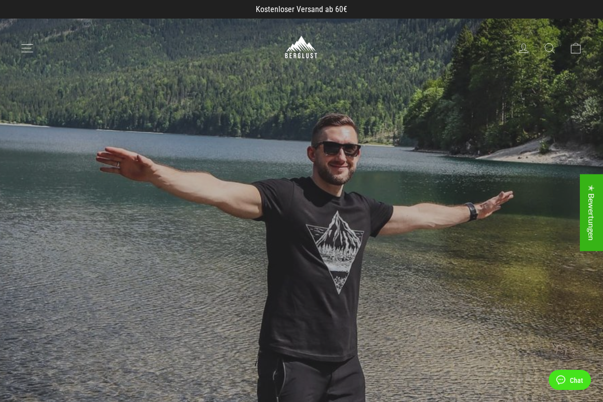 Berglust homepage screenshot