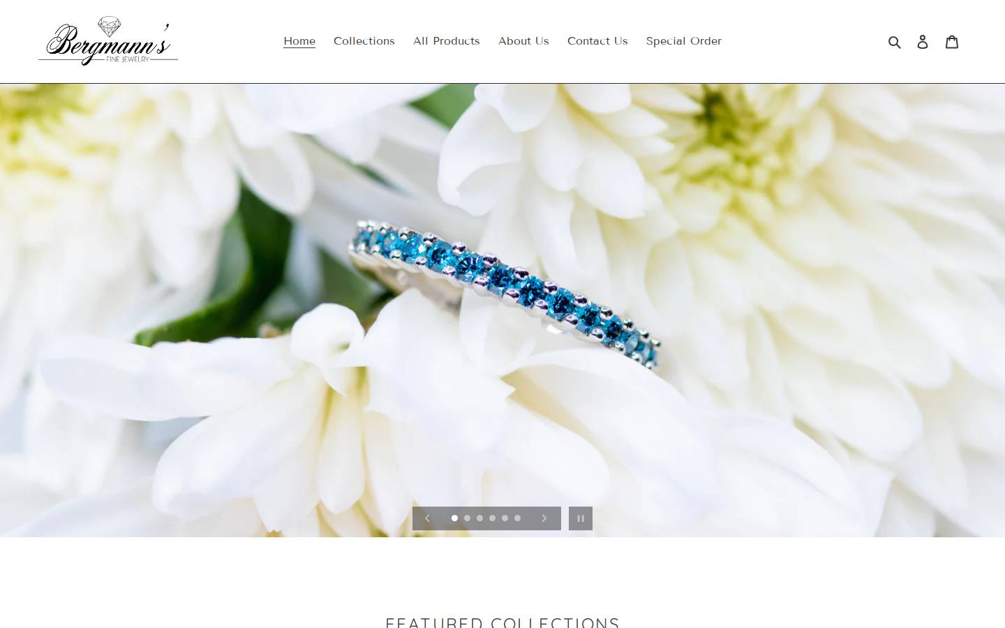 bergmannsfinejewelry.com homepage screenshot