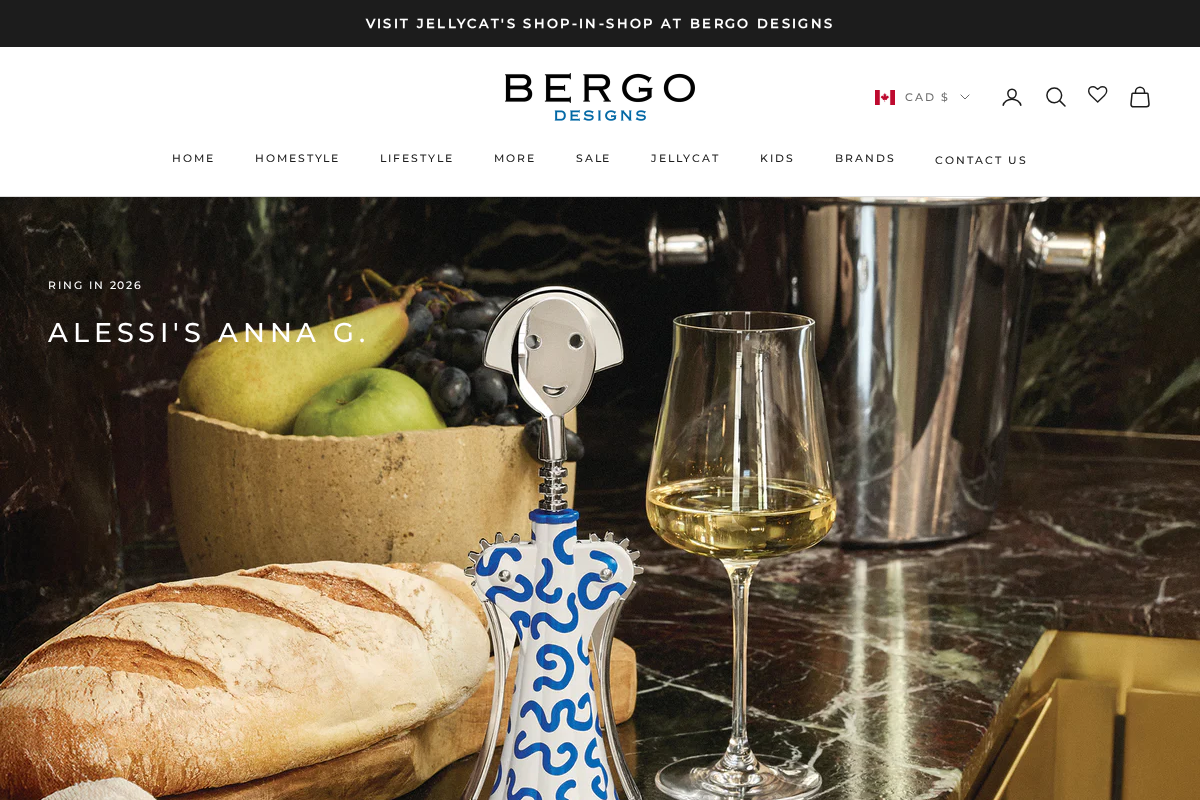 Bergo Designs homepage screenshot