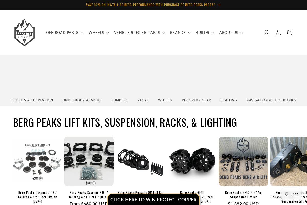 bergpeaks.com homepage screenshot