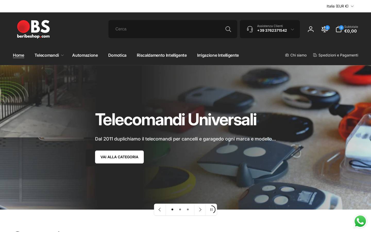 beribeshop.com homepage screenshot