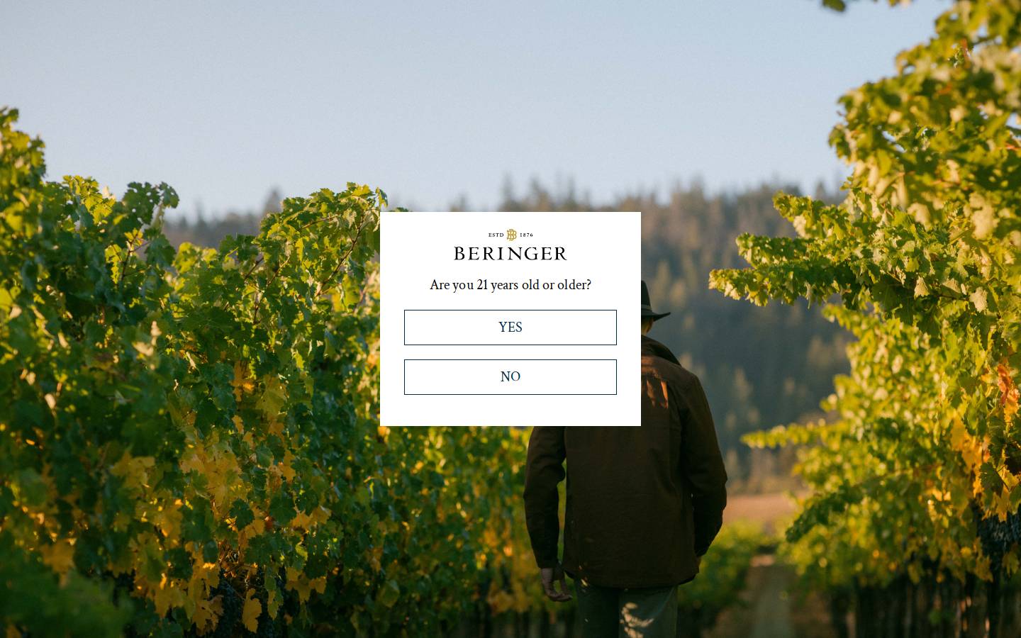beringer.com homepage screenshot