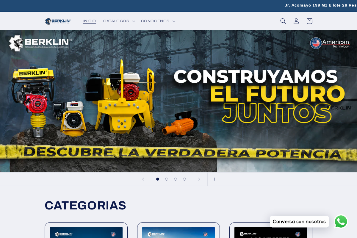 BERKLIN homepage screenshot