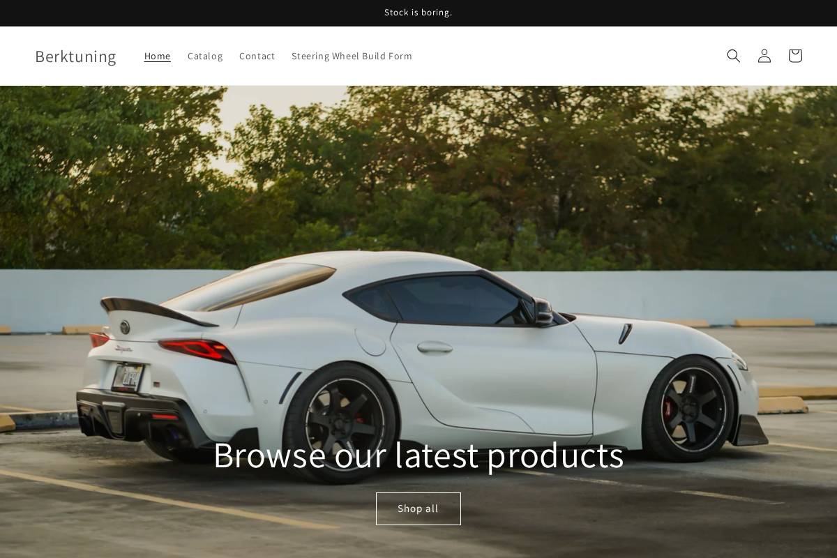 Berktuning homepage screenshot