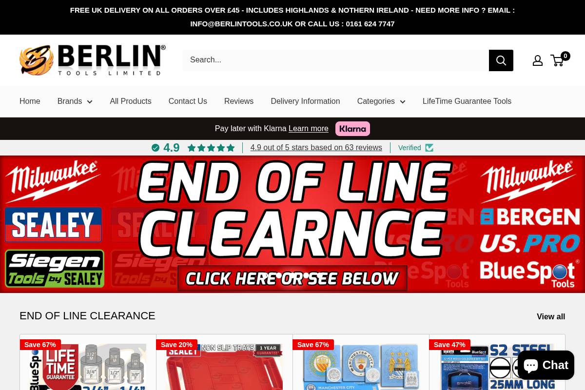 Berlintools homepage screenshot