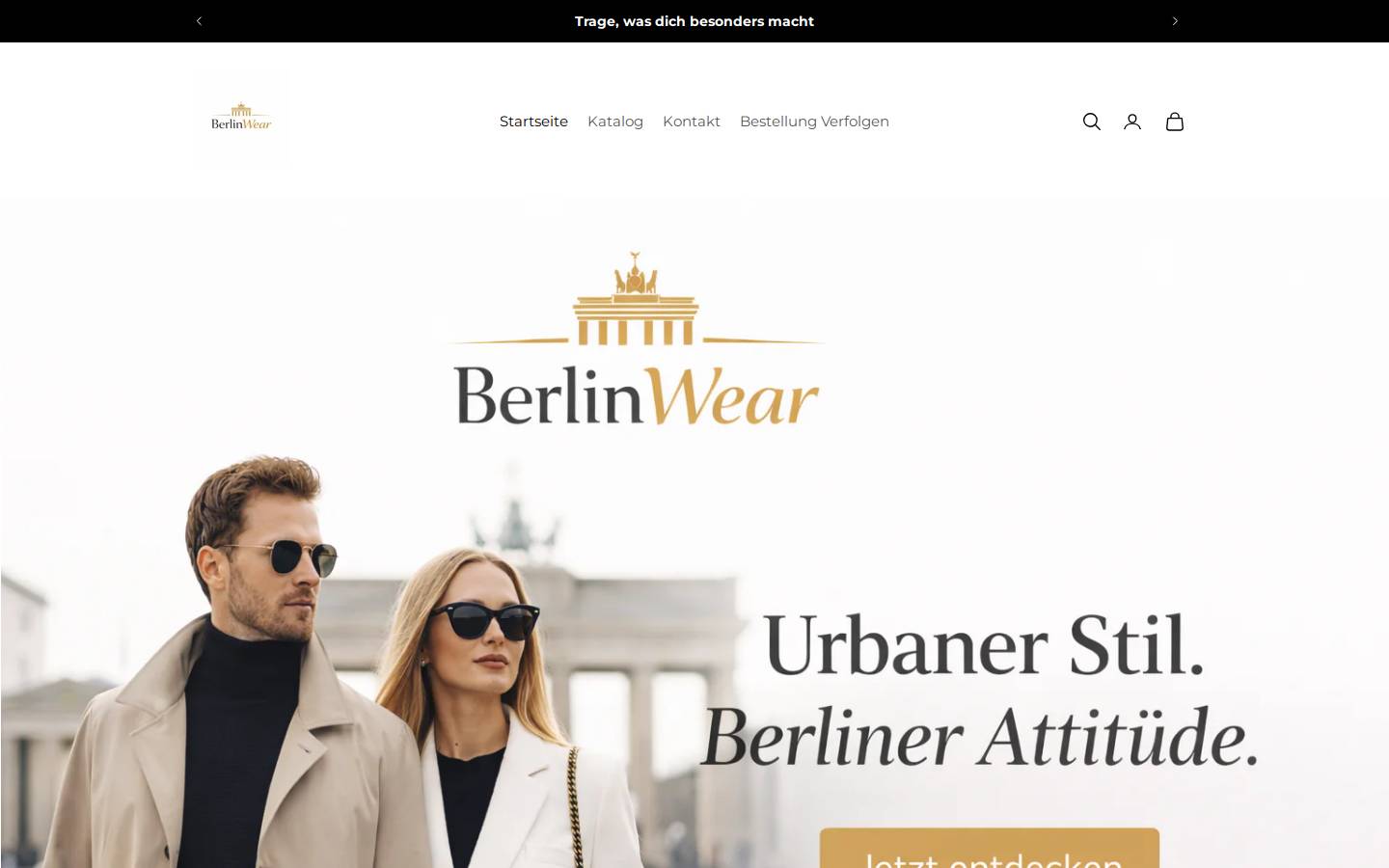 berlinwear.com homepage screenshot