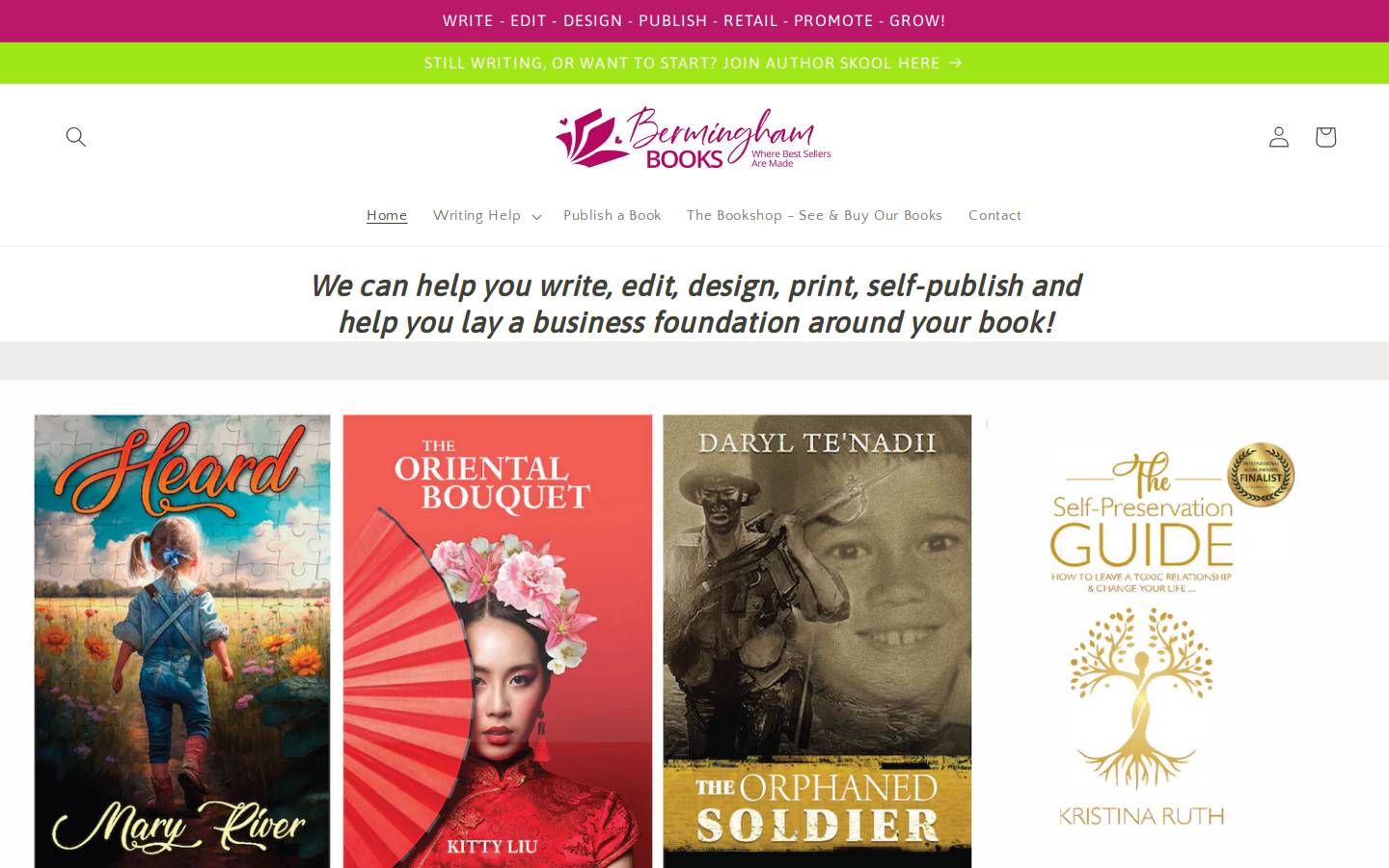 berminghambooks.com homepage screenshot