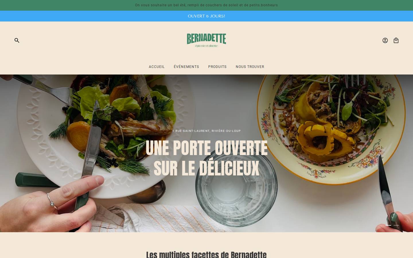 bernadette-dinette.com homepage screenshot