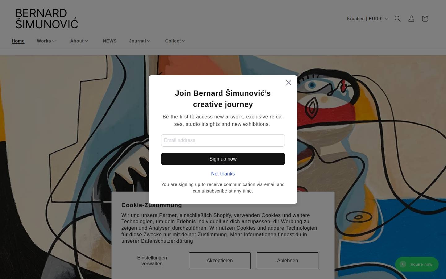 bernard-simunovic.com homepage screenshot