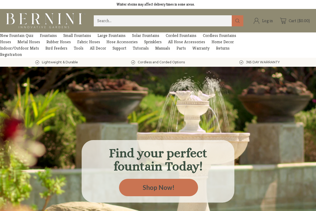 berninifountains.com homepage screenshot