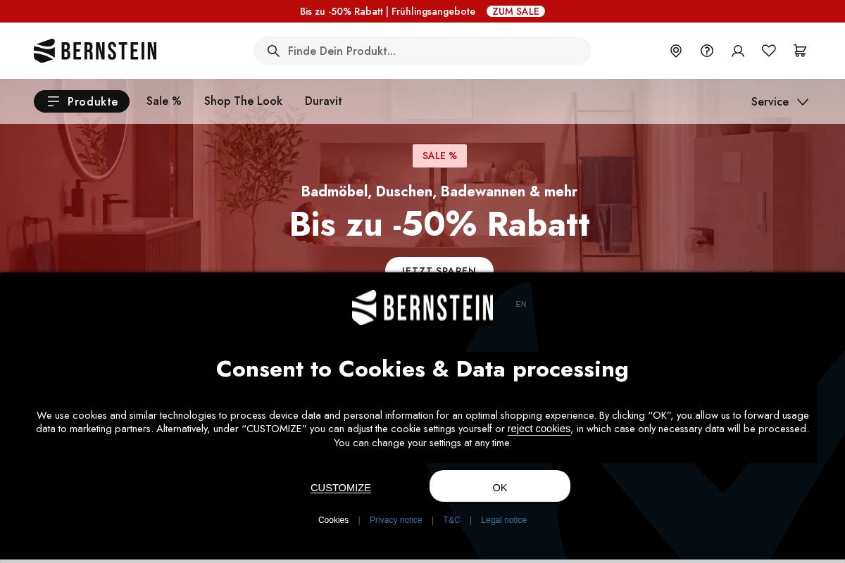 Bernstein Badshop homepage screenshot