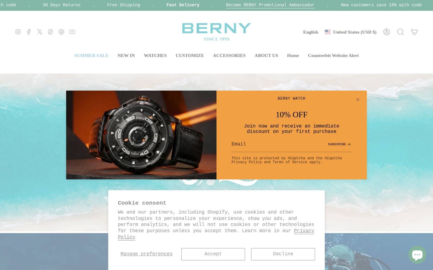 bernywatch.com homepage screenshot