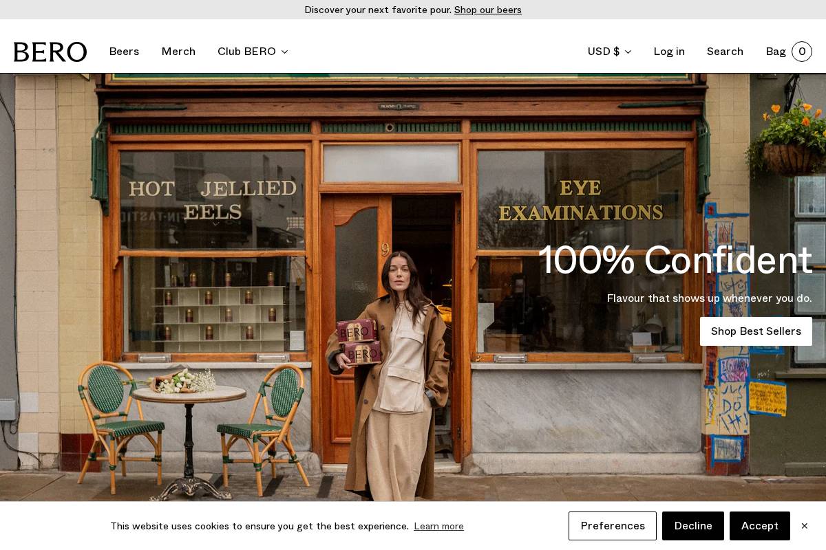 BERO homepage screenshot