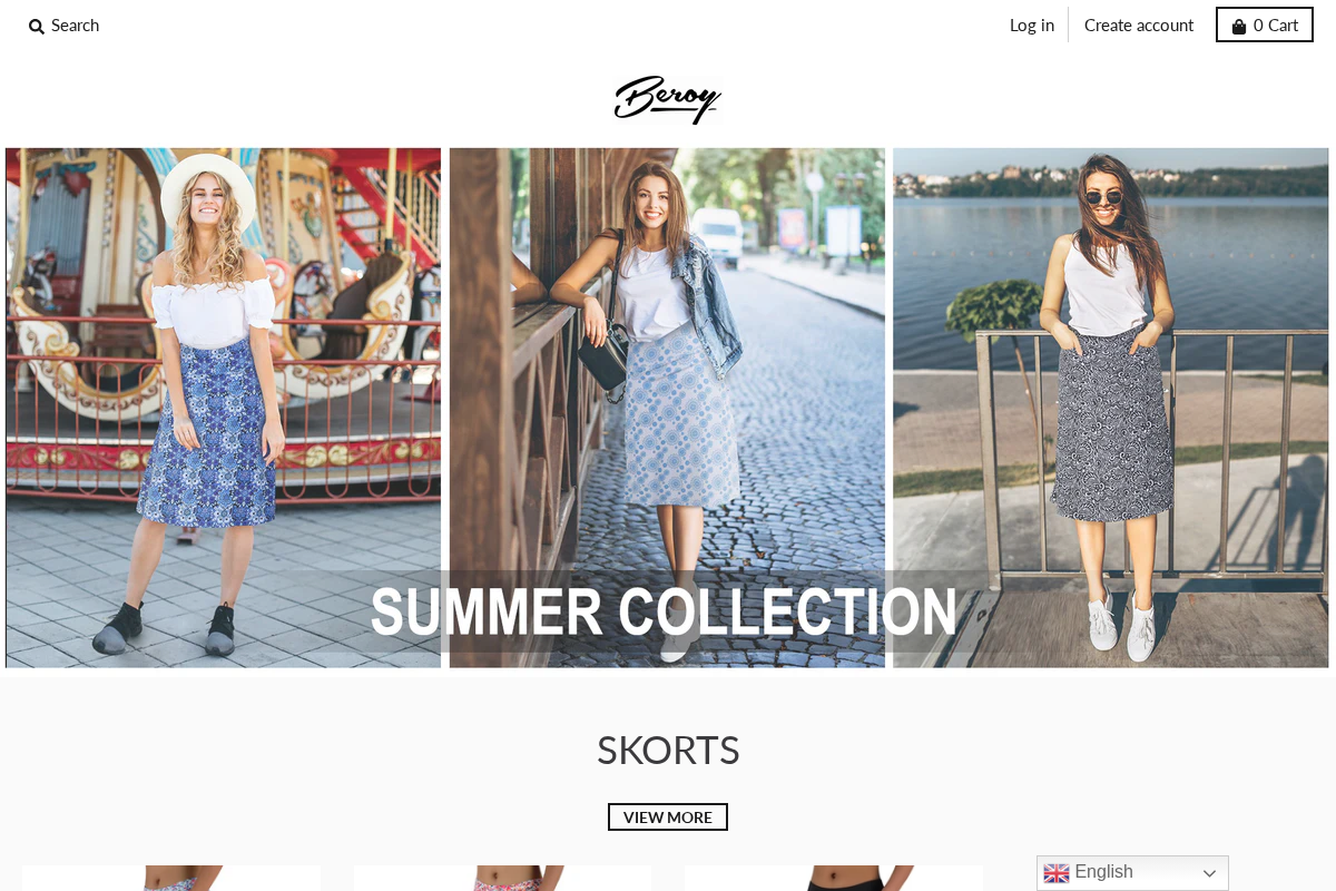 Beroy homepage screenshot