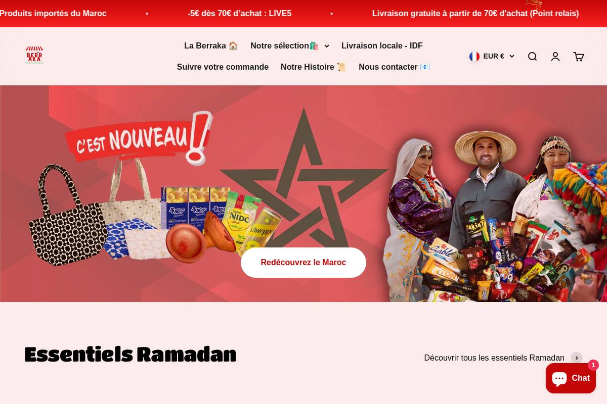 berraka.fr homepage screenshot