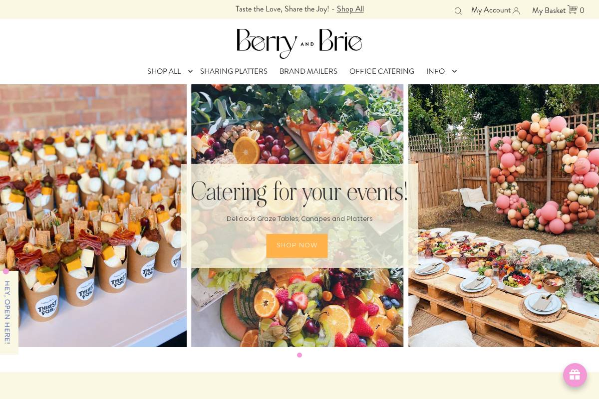 Berry and Brie homepage screenshot