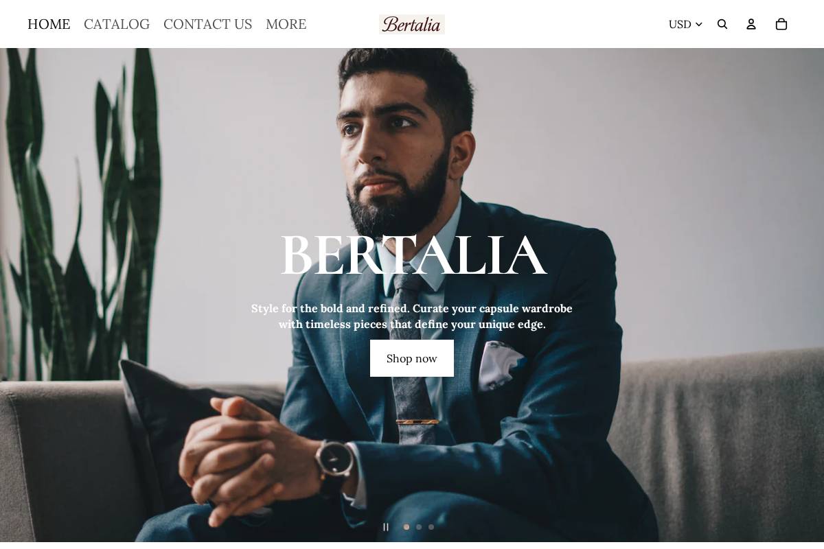bertalia.net homepage screenshot