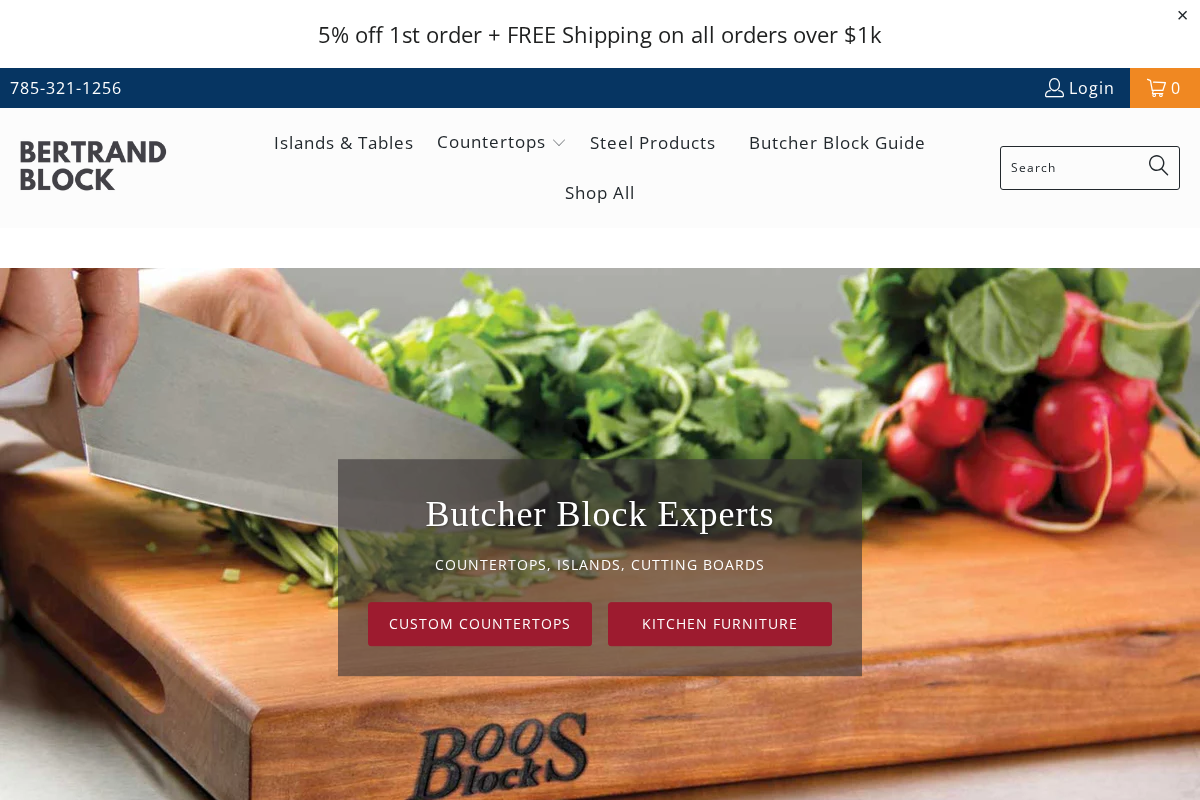 bertrandblock.com homepage screenshot