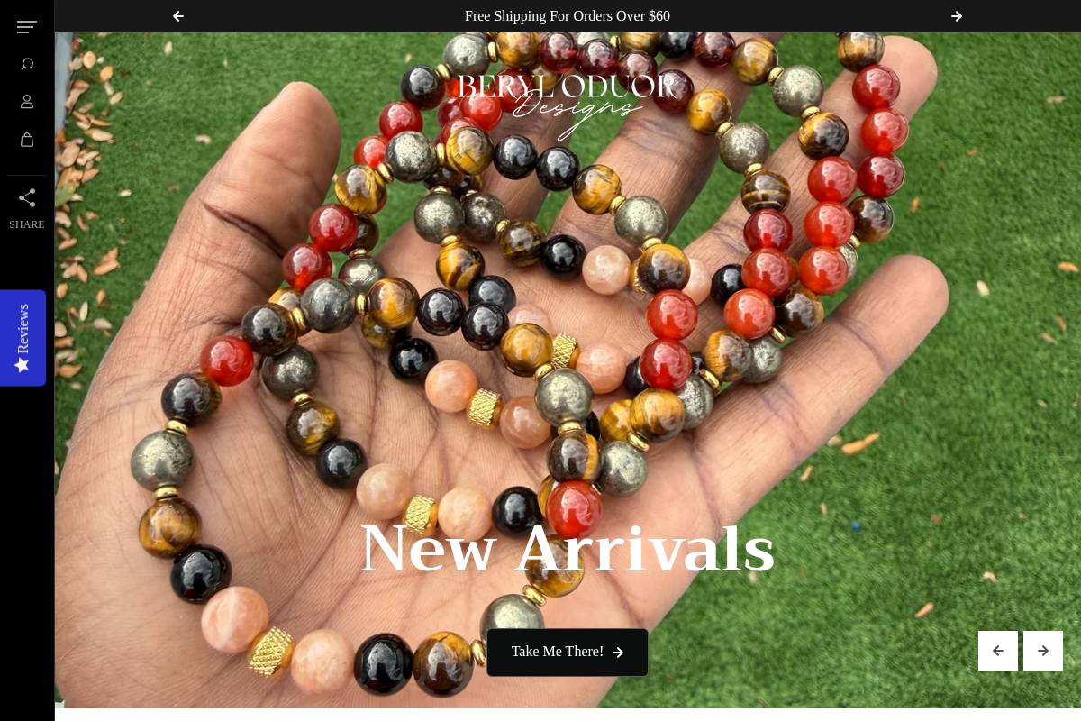 beryloduor.com homepage screenshot