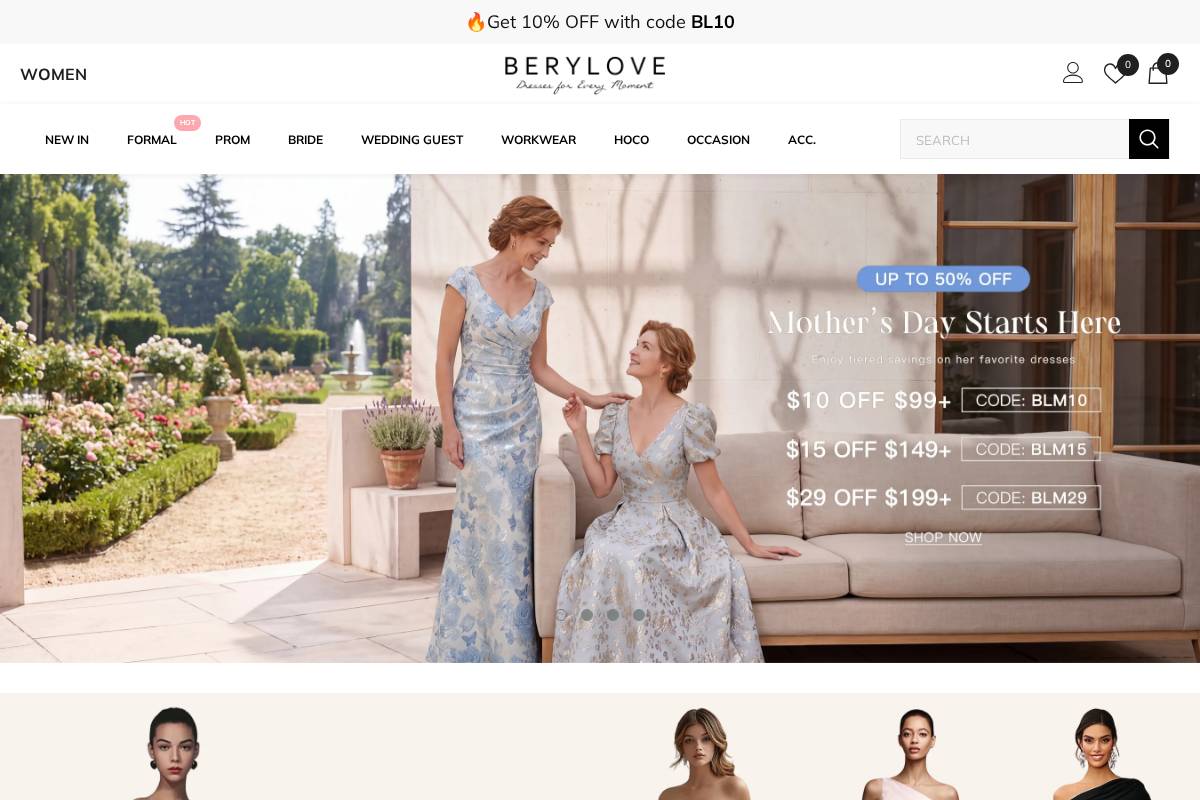 berylove.com homepage screenshot