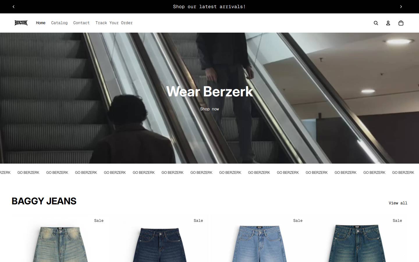 berzerk.in homepage screenshot