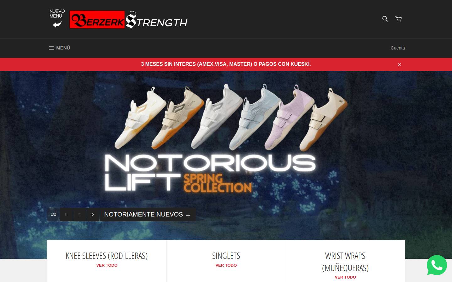 berzerkstrength.com homepage screenshot