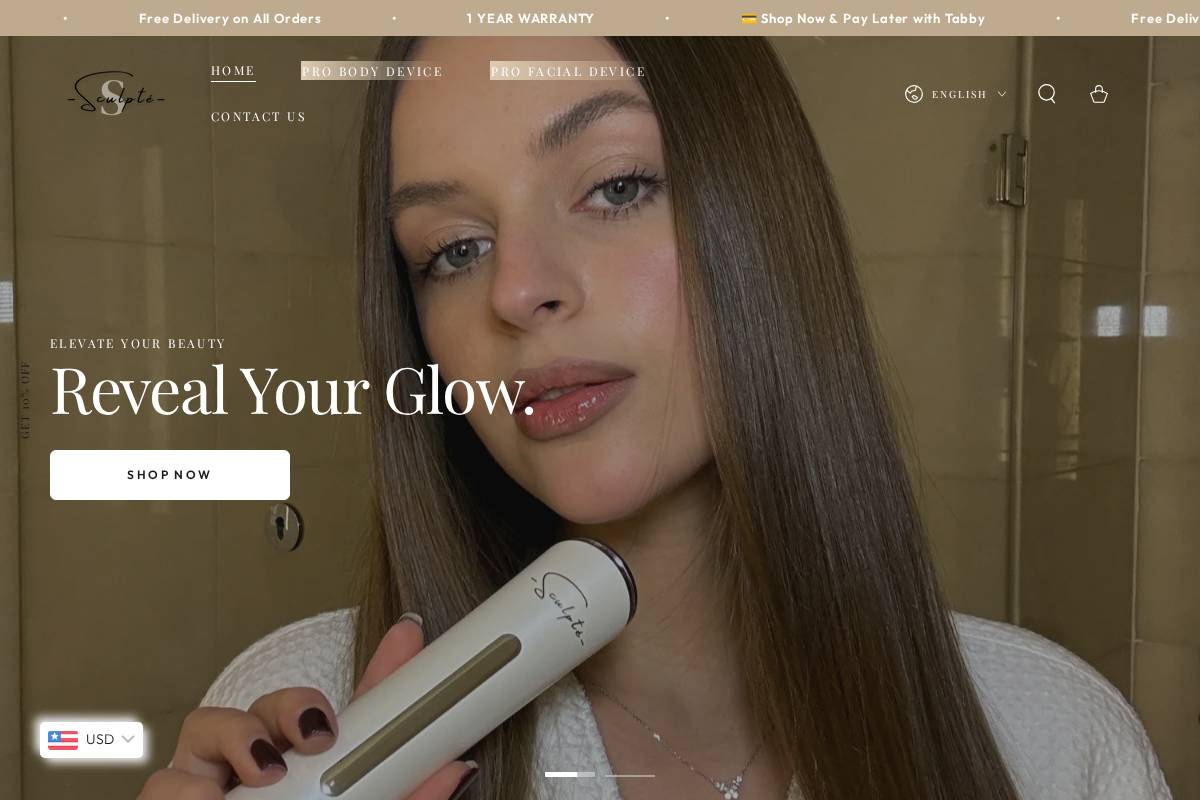 besculpte.com homepage screenshot