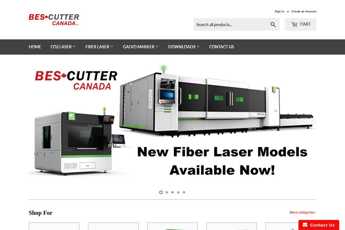 bescutter.ca homepage screenshot