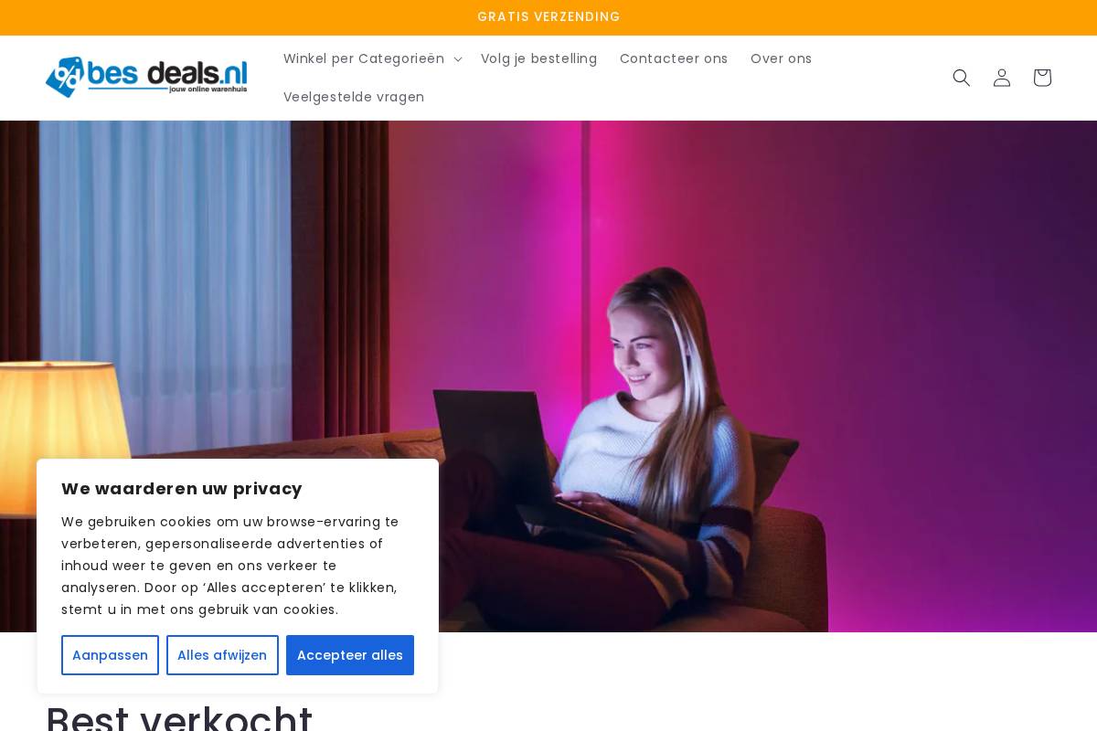 Besdeals homepage screenshot