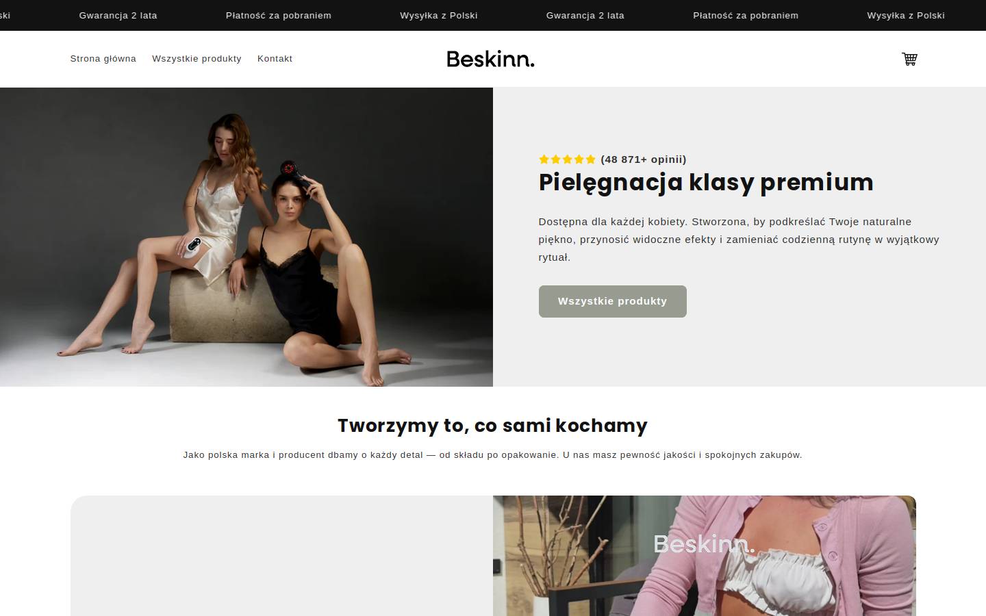beskinn.pl homepage screenshot
