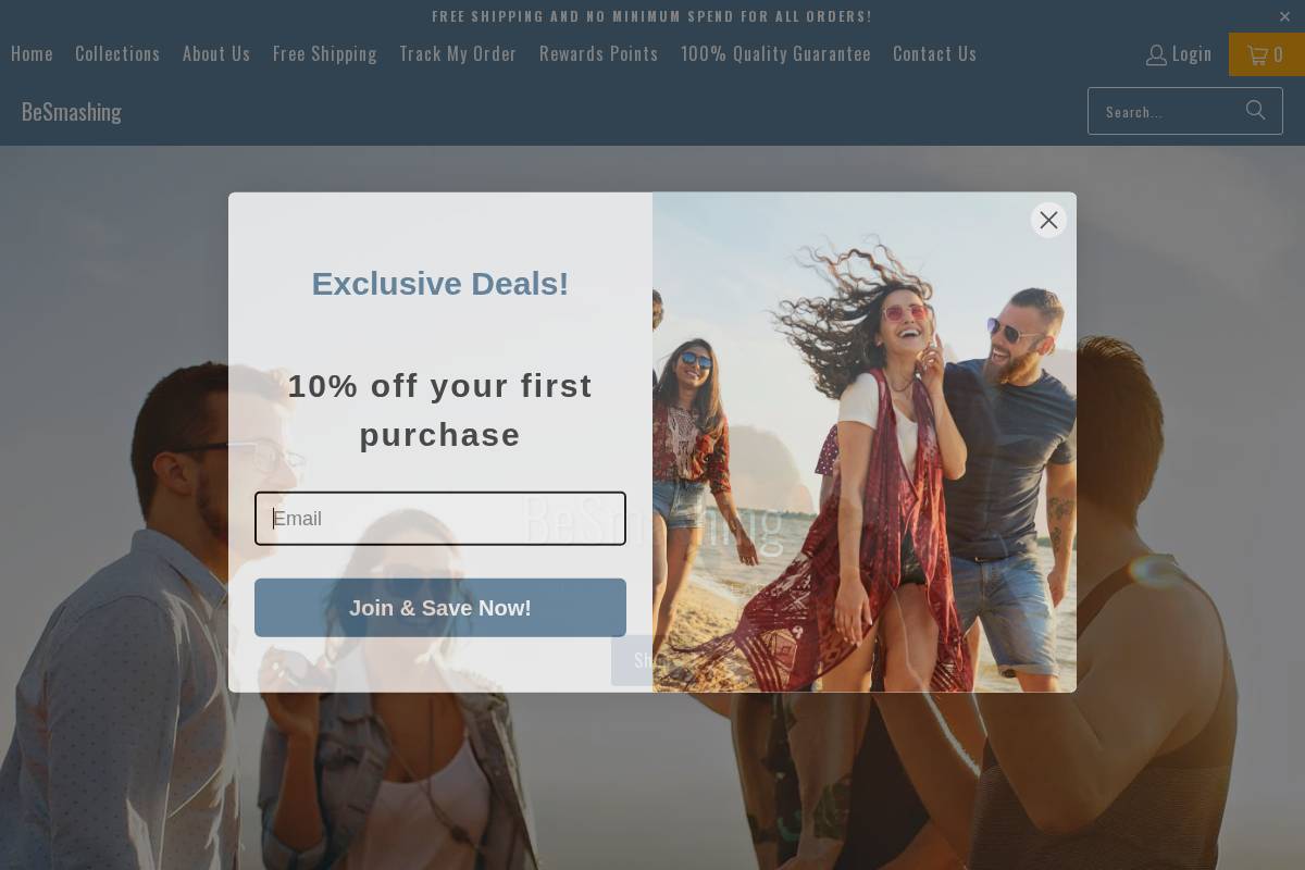 Besmashing homepage screenshot