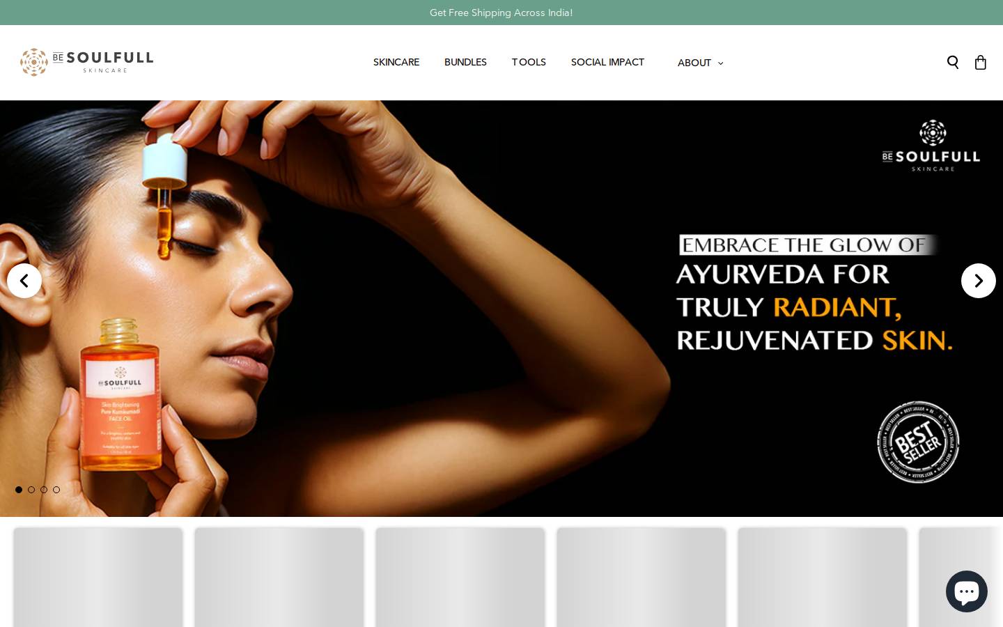 Be Soulfull homepage screenshot