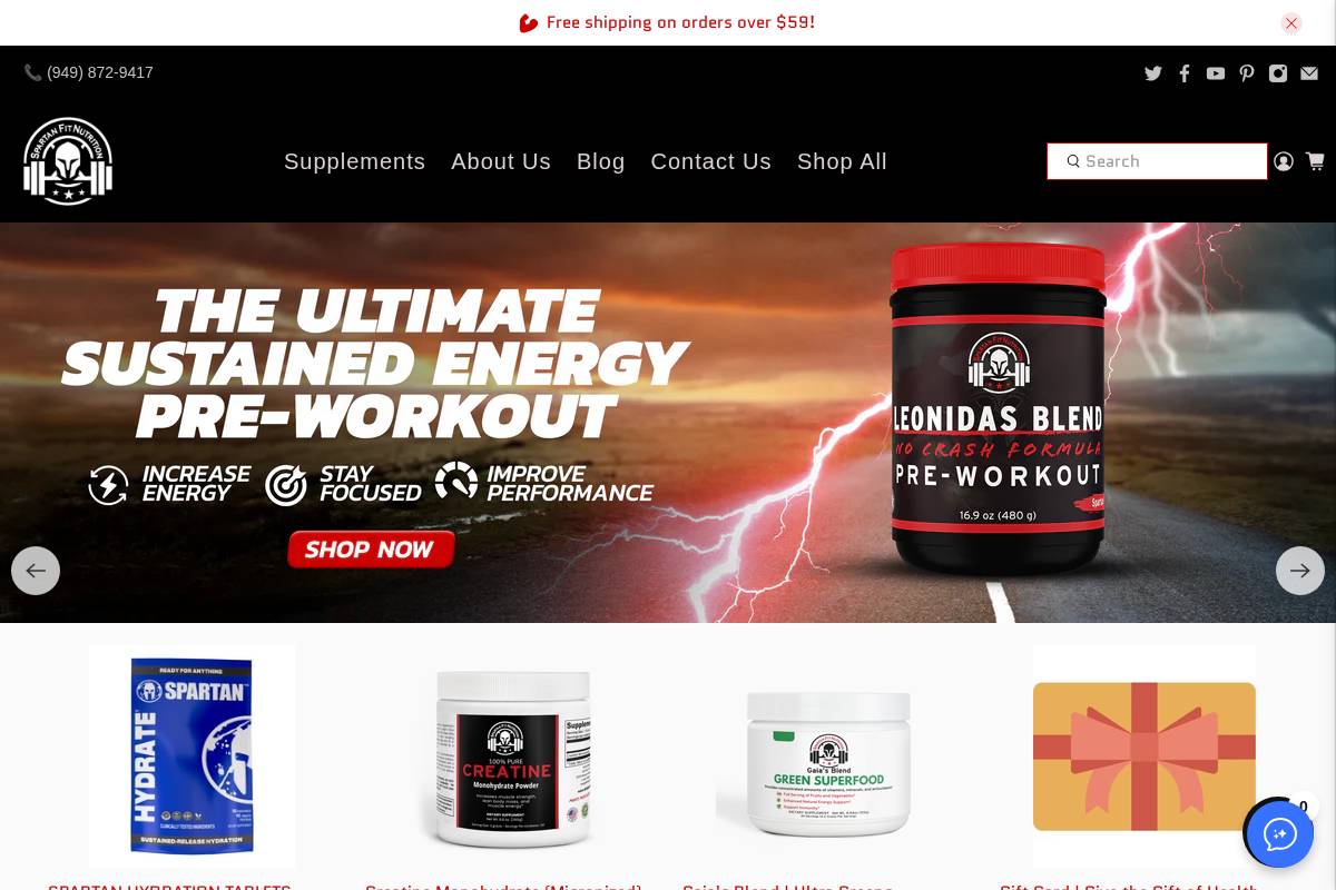 bespartanfit.com homepage screenshot